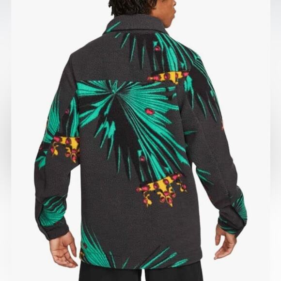 Nike Men's Lebron James Tropical Sherpa Button up Jacket Size XXL - Picture 2 of 15